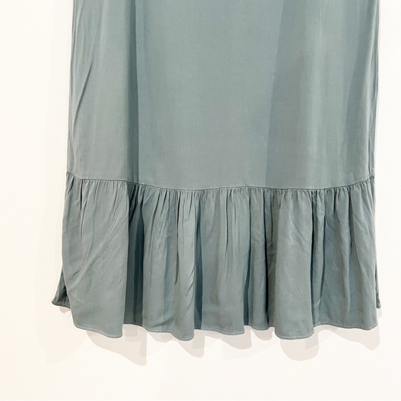 Anthropologie Michael Stars Ruffled Hem Lace Up Flounce Blue Dress size XS - Picture 8 of 11